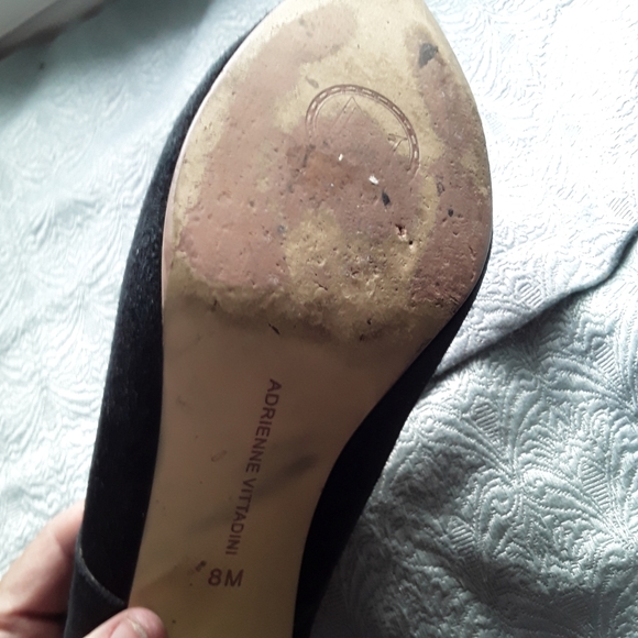 Adrienne Vittadini Black Suede leather Boots 8M - Picture 7 of 11